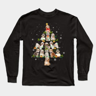 Cute Shih Tzu Christmas Tree Xmas Gift Long Sleeve T-Shirt